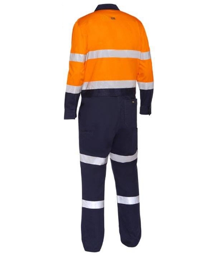 Picture of Bisley, Taped Hi Vis Coverall Waist Zip Opening